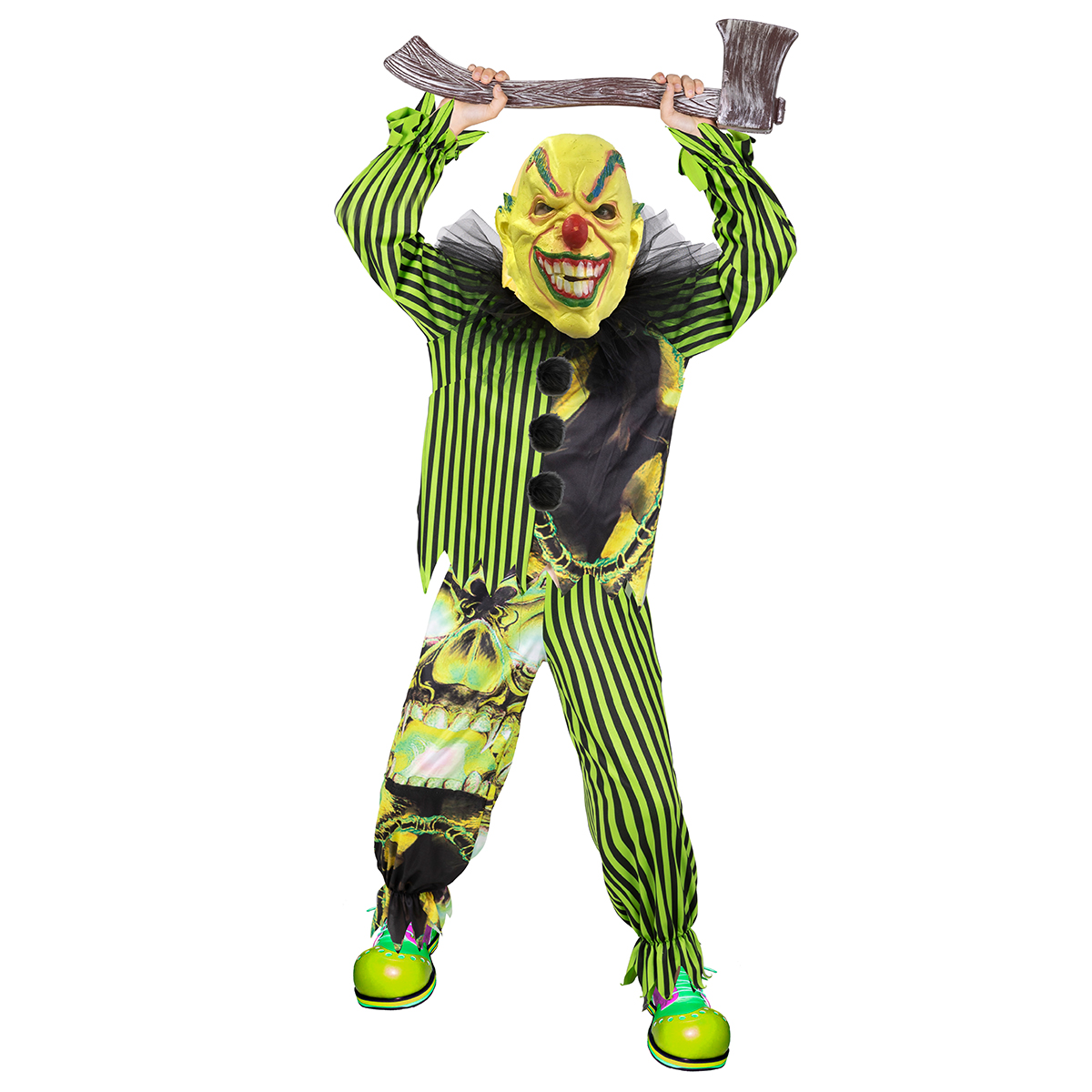 תחפושת ליצן ירוק מפחיד נוער