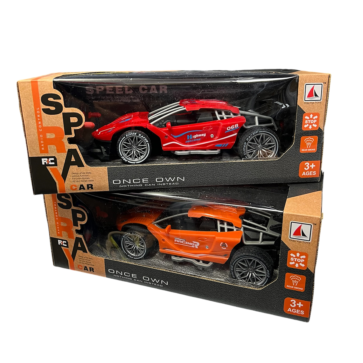 מכונית על שלט מוציאה עשן