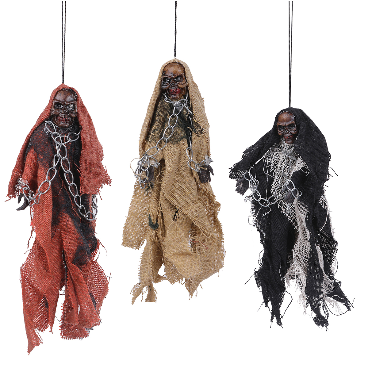 בובת שלד קטנה עם שכמייה לתלייה בובת שלד קטנה עם שכמייה לתלייה