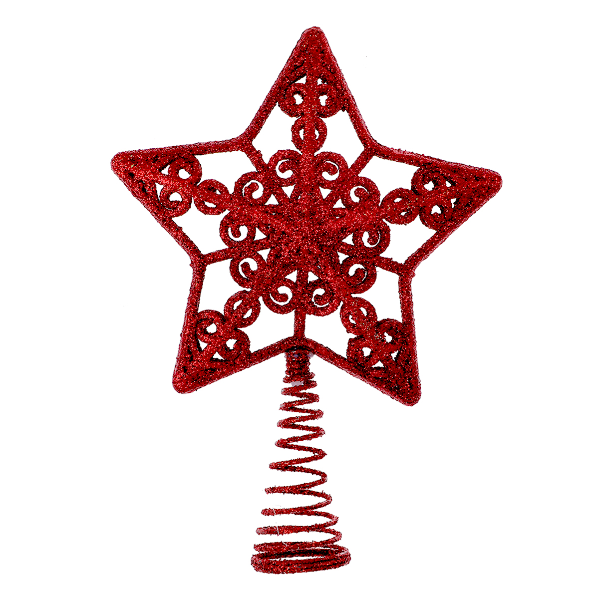 קישוט כוכב מעוטר לעץ אשוח - 15 ס״מ