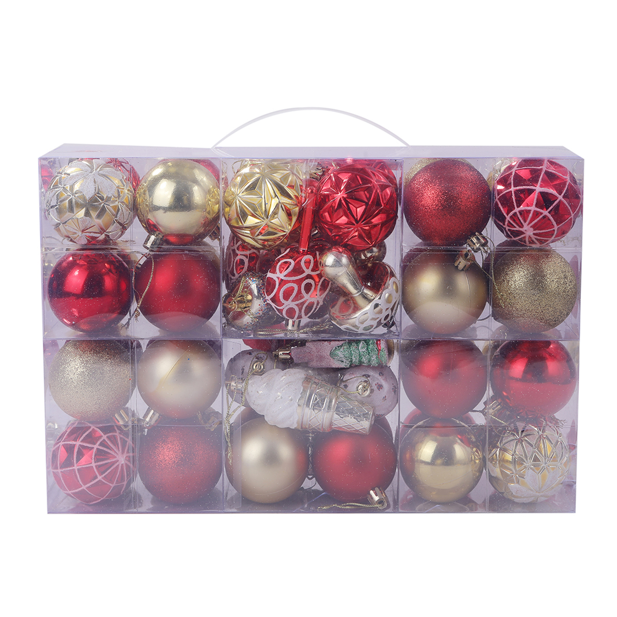 מארז מזוודה משולב קישוטים וכדורי כריסמס