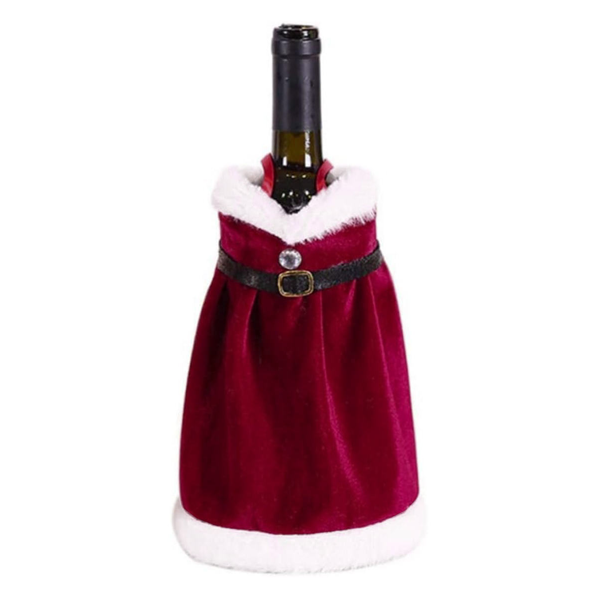 כיסוי לבקבוק יין שמלת סנטה