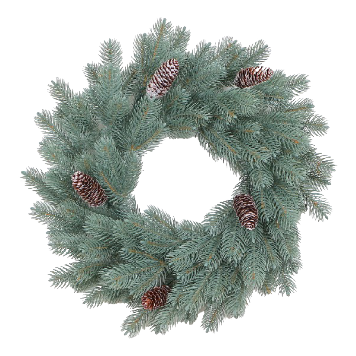 זר כריסמס דקורטיבי עם אצטרובלים - 50 ס״מ