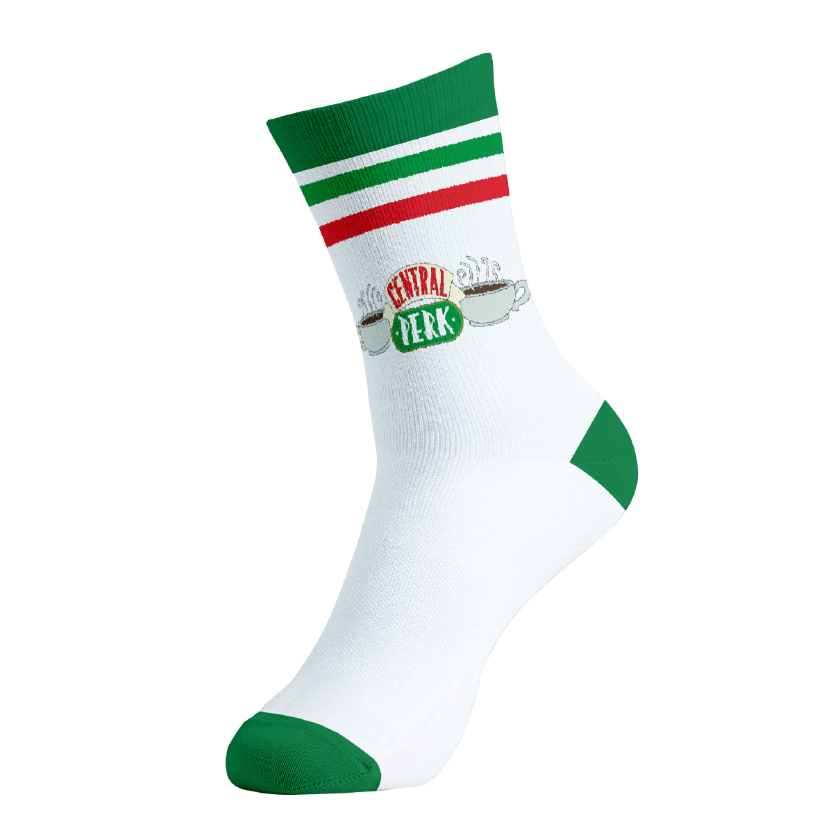 גרביים מעוצבים Central Perk ירוק לבן