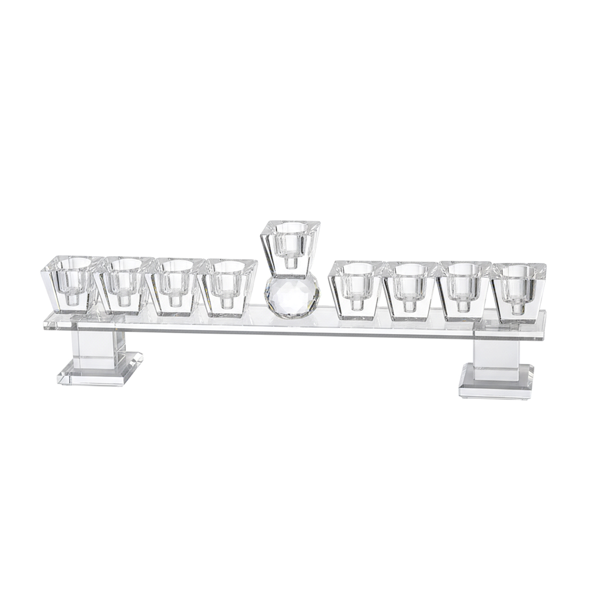 חנוכיית קריסטל עם הגבהה 27.5x9 ס״מ