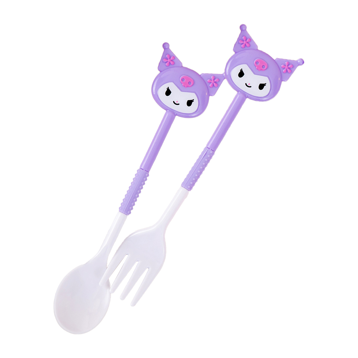 סט כפית ומזלג פלסטיק - קורומי