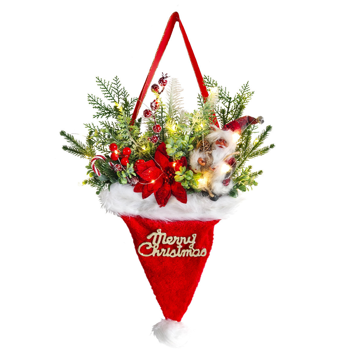 קישוט Merry Christmas לקיר / לדלת - 55x40 ס״מ