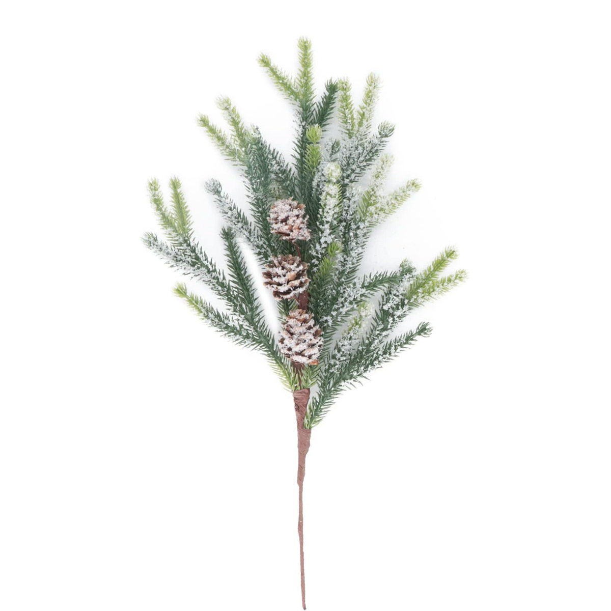 ענף מושלג עם אצטרובלים 35.5 ס״מ