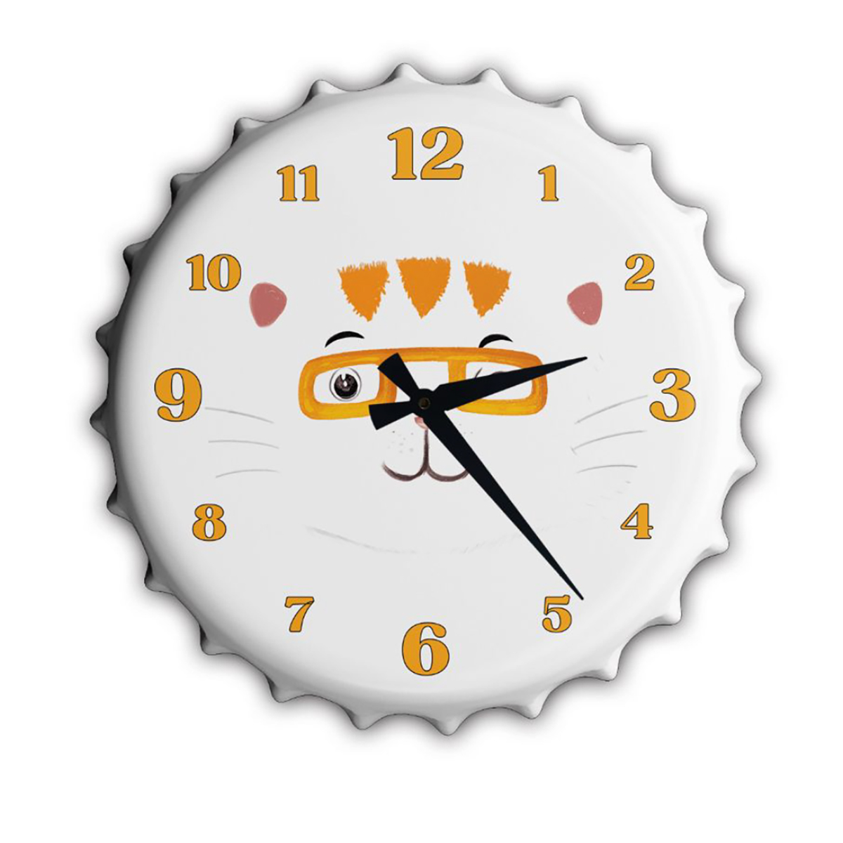 שעון פקק לבן - פרצוף כראמל