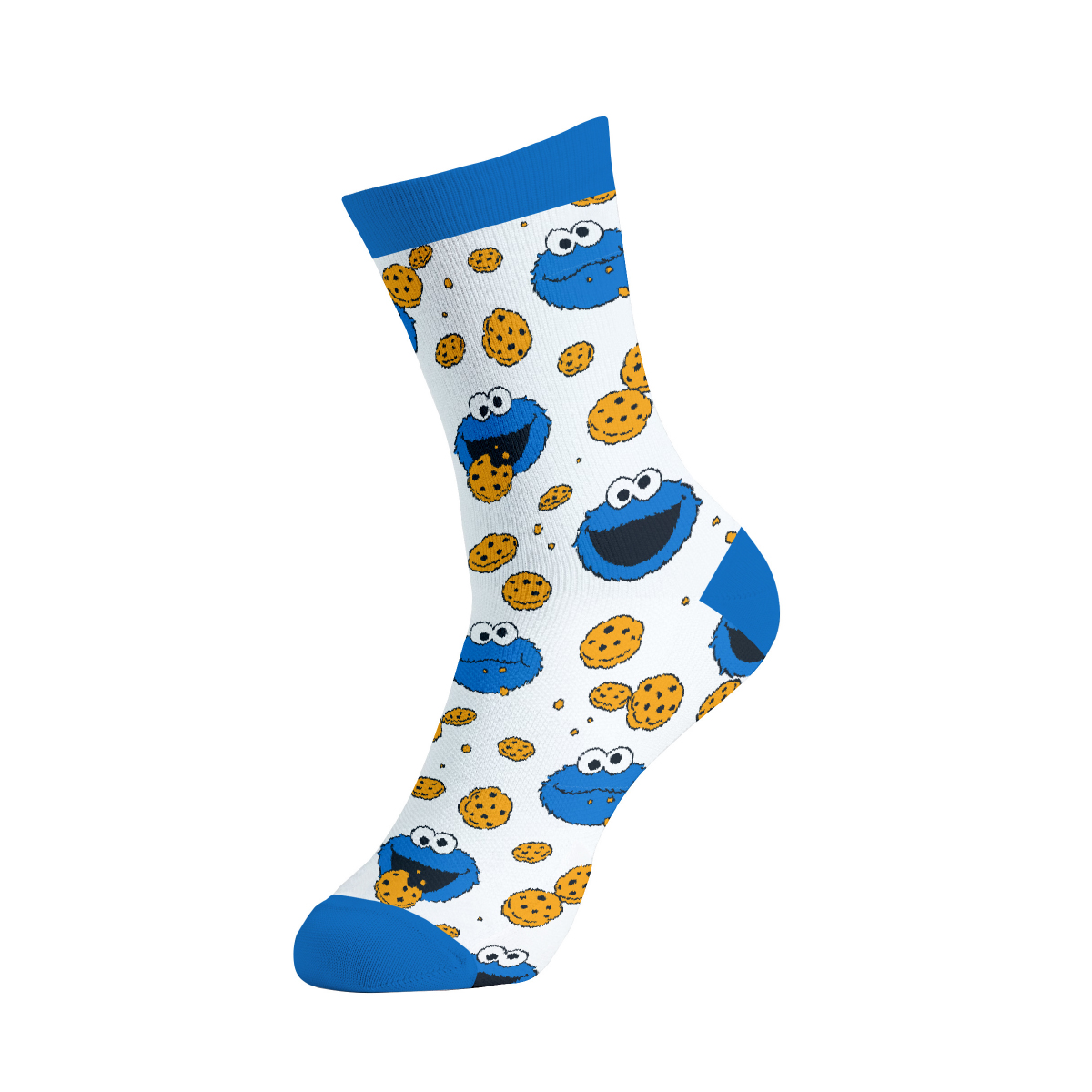 גרביים מעוצבים לילדים - עוגיפלצת פרצופים רקע לבן