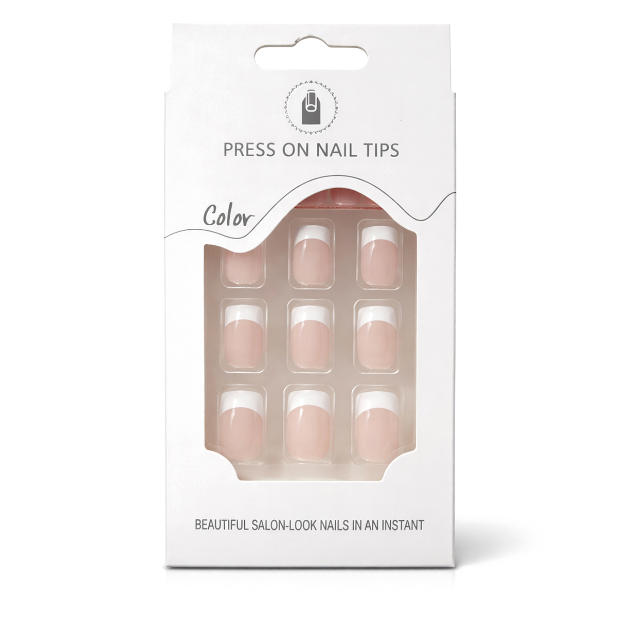 מארז ציפורניים פרנץ׳ להדבקה