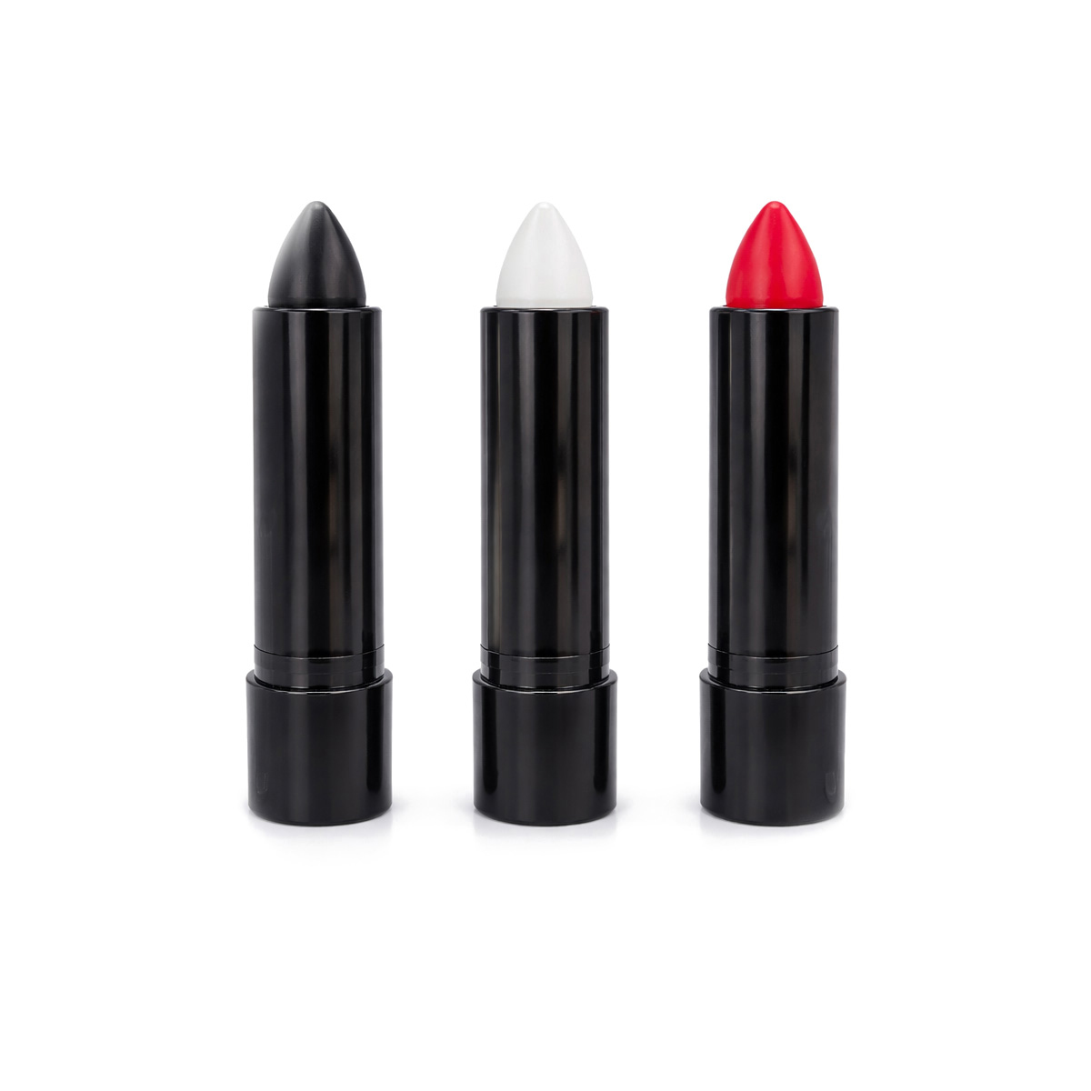 מארז 3 אודמים לפנים ולגוף - אדום , שחור ולבן