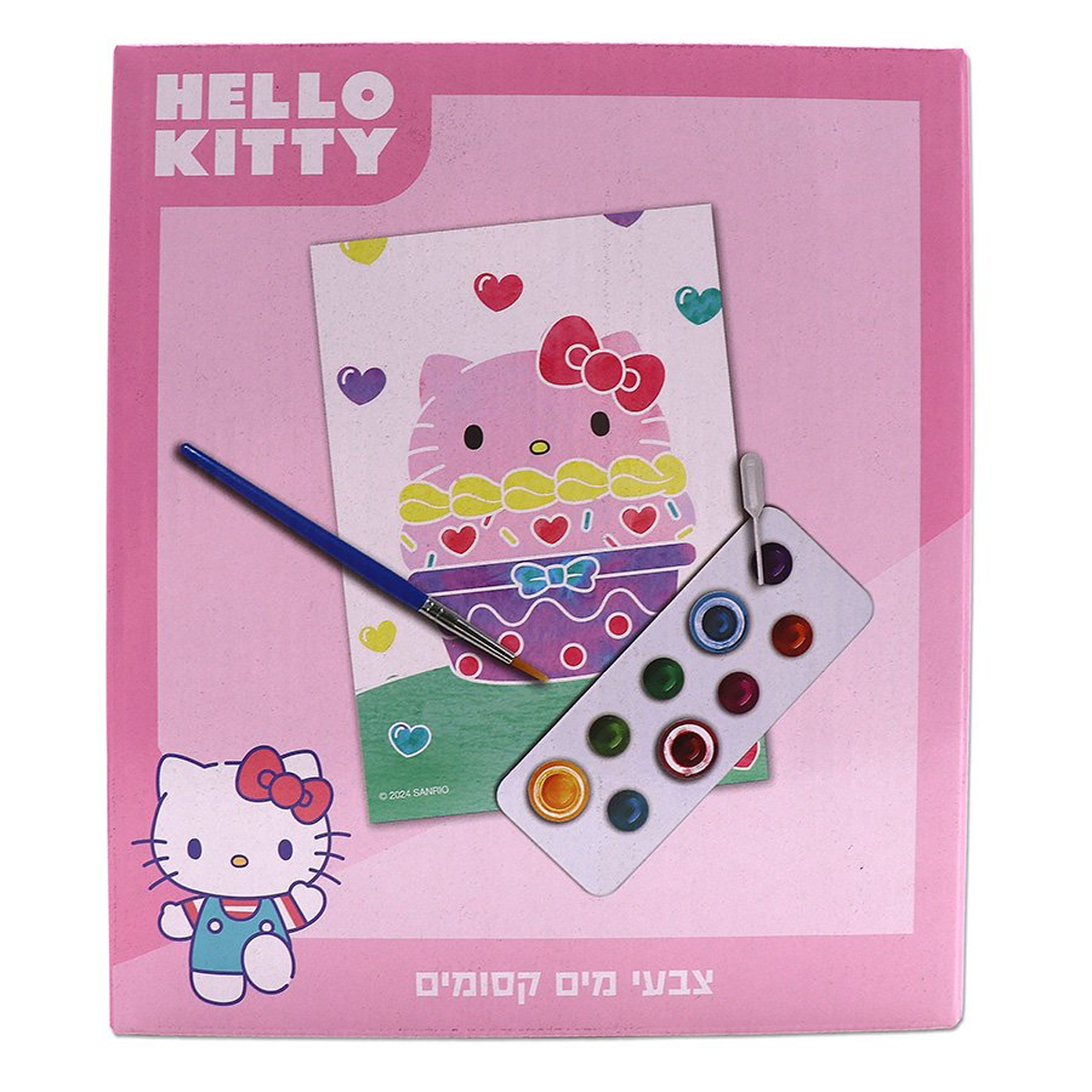 ערכת צבעי מים עם טפטפת הלו קיטי ערכת צבעי מים עם טפטפת הלו קיטי