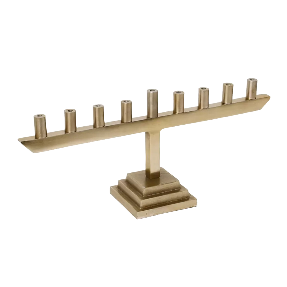 חנוכיית מתכת זהב