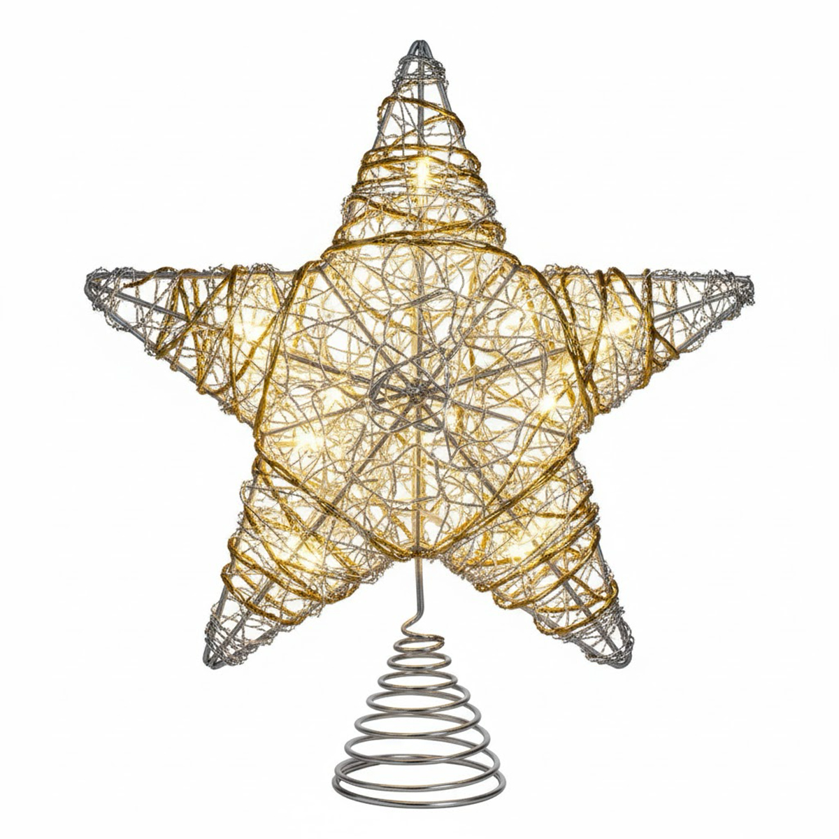 כוכב לראש עץ עם תאורת לד 20x6x25 ס"מ