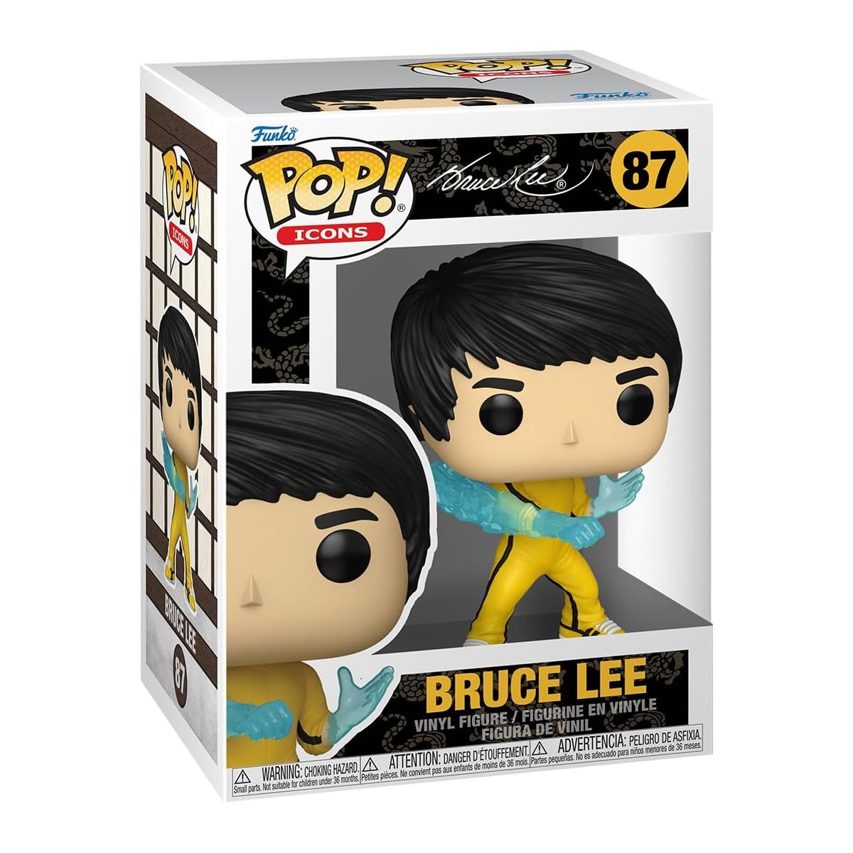 בובת פופ ברוס לי חליפה צהובה