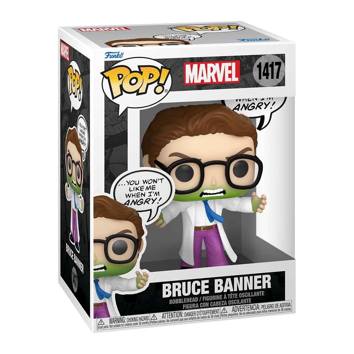 בובת פופ מארוול ברוס באנר הענק הירוק עצבני