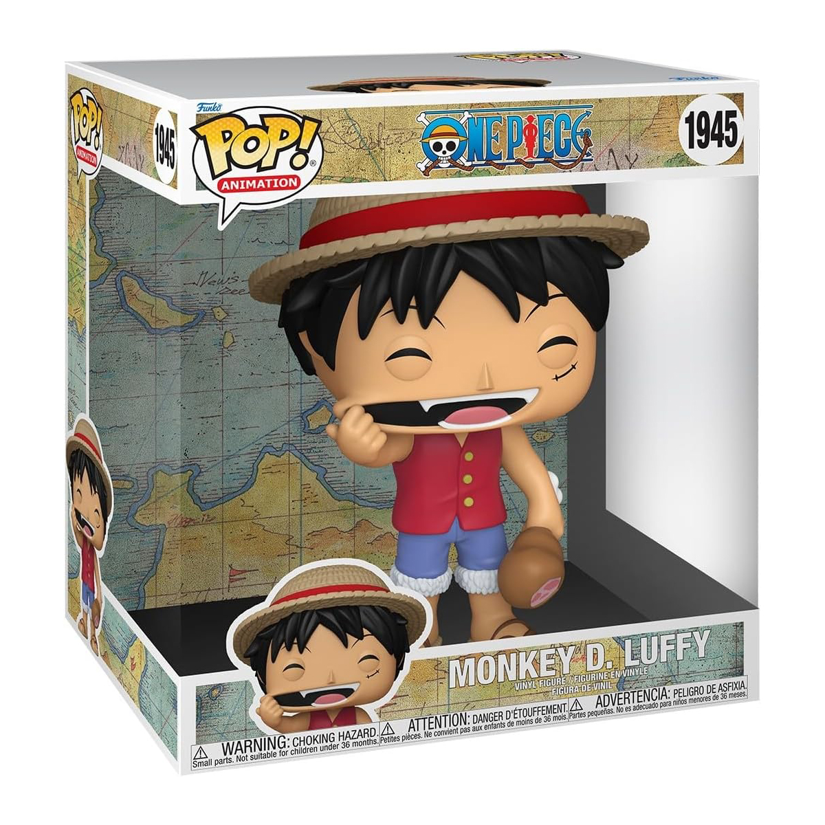 בובת פופ ג'אמבו 10 אינץ' וואן פיס - מונקי די. לופי עם בשר