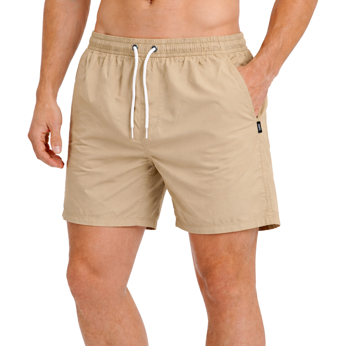 בגד ים קצר בצבע בז'