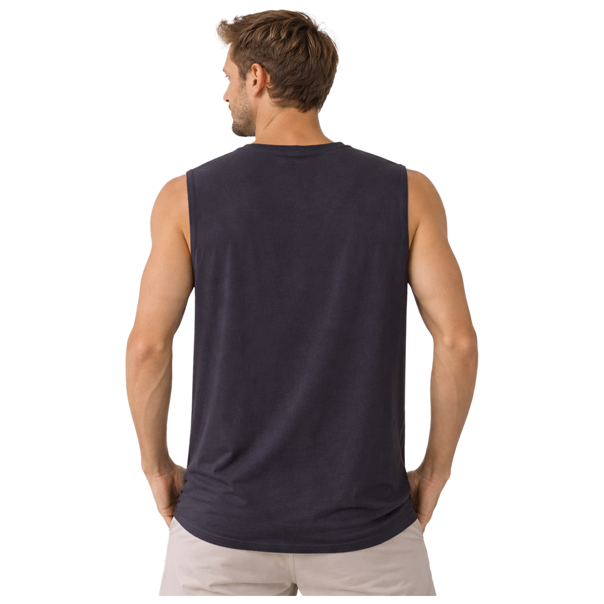 גופיית גבר שחורה Sunshine עם הדפס קטן