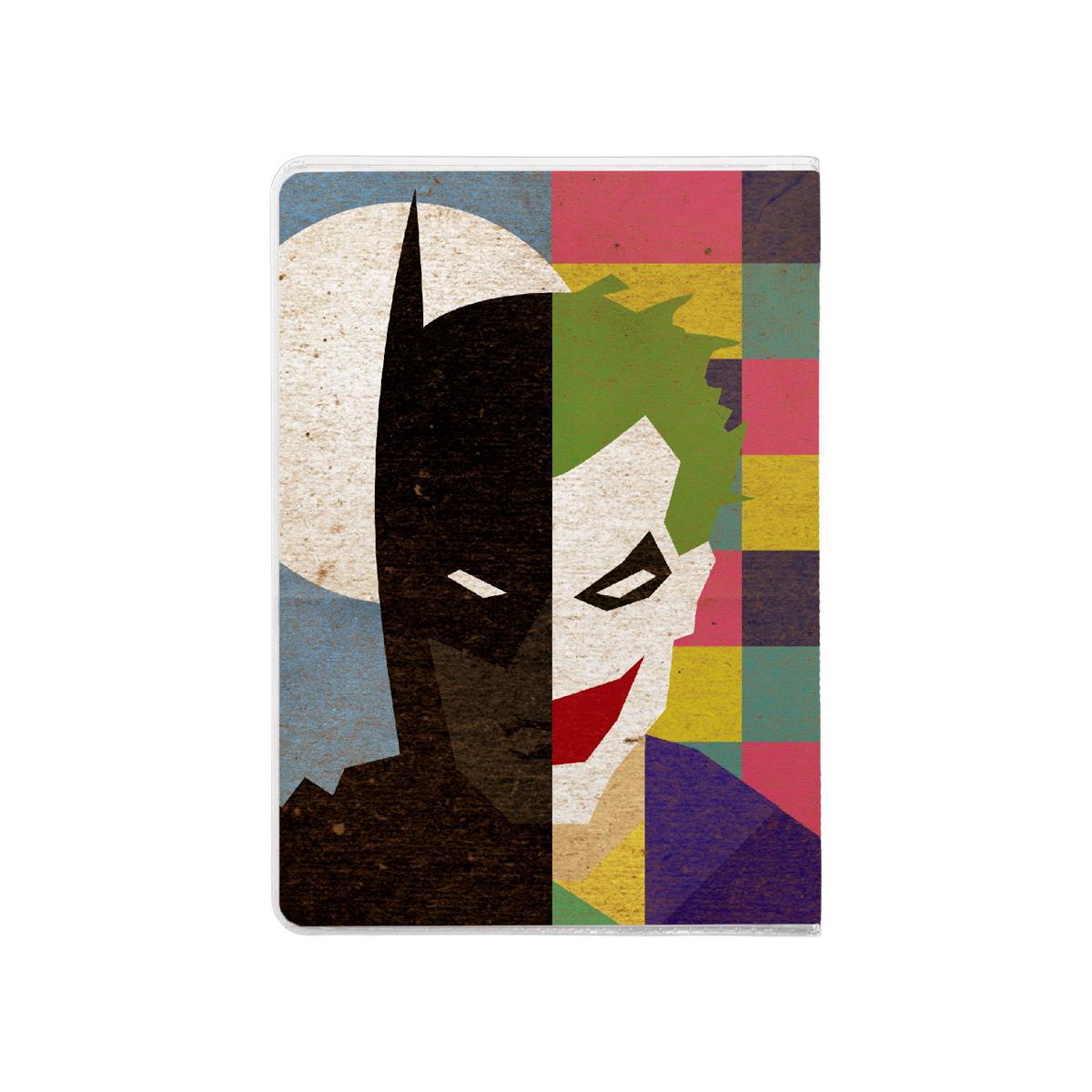 כיסוי לכרטיסים פרצוף ג׳וקר ובאטמן חצוי