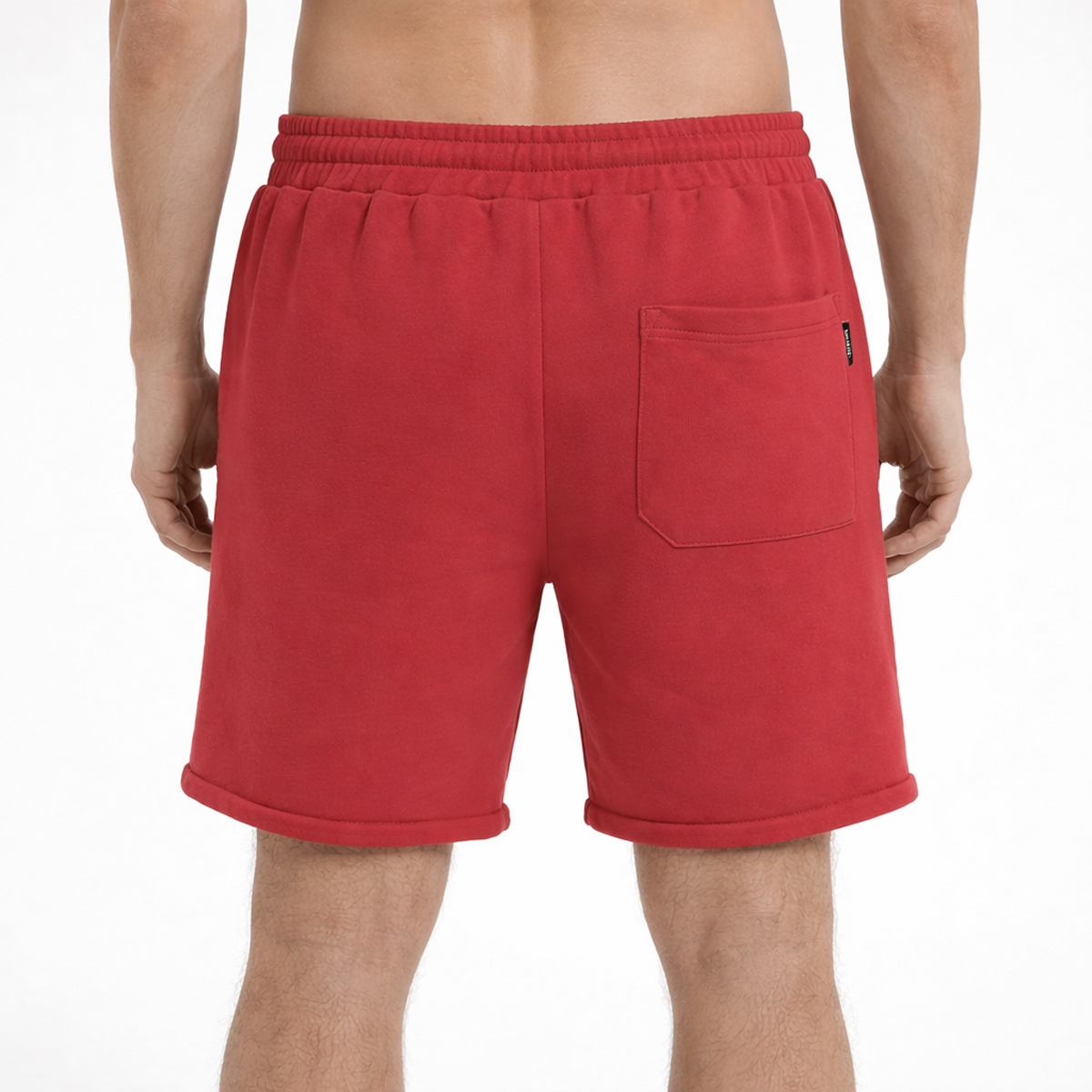 מכנסי טריינינג קצרים אדומים