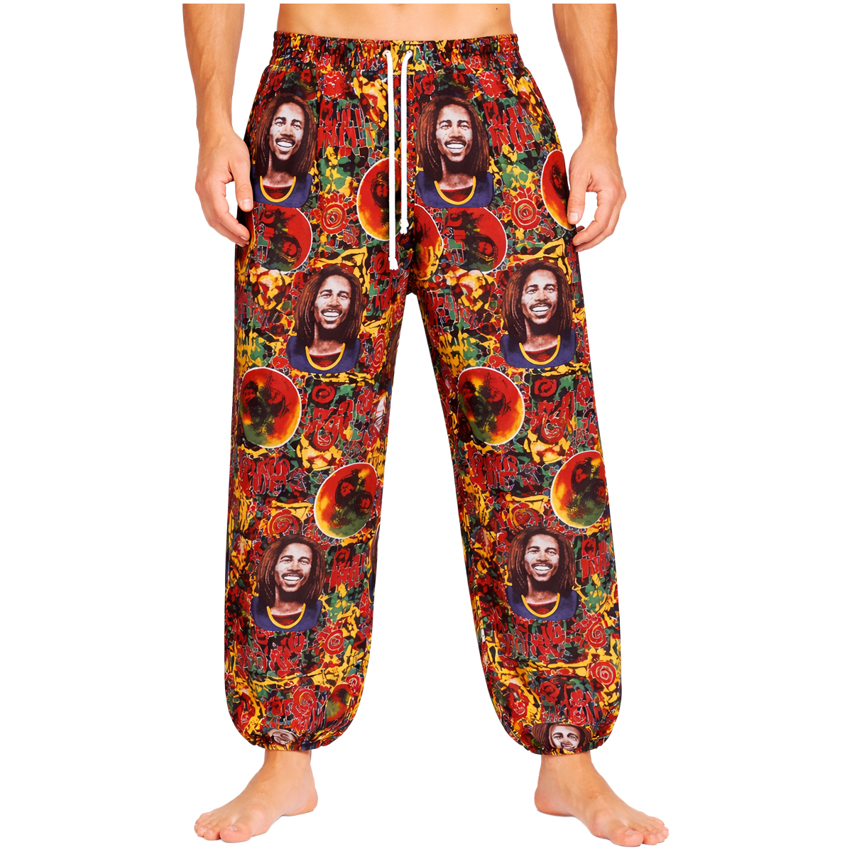 שרוואל כותנה צבעוני עם הדפס בוב מארלי