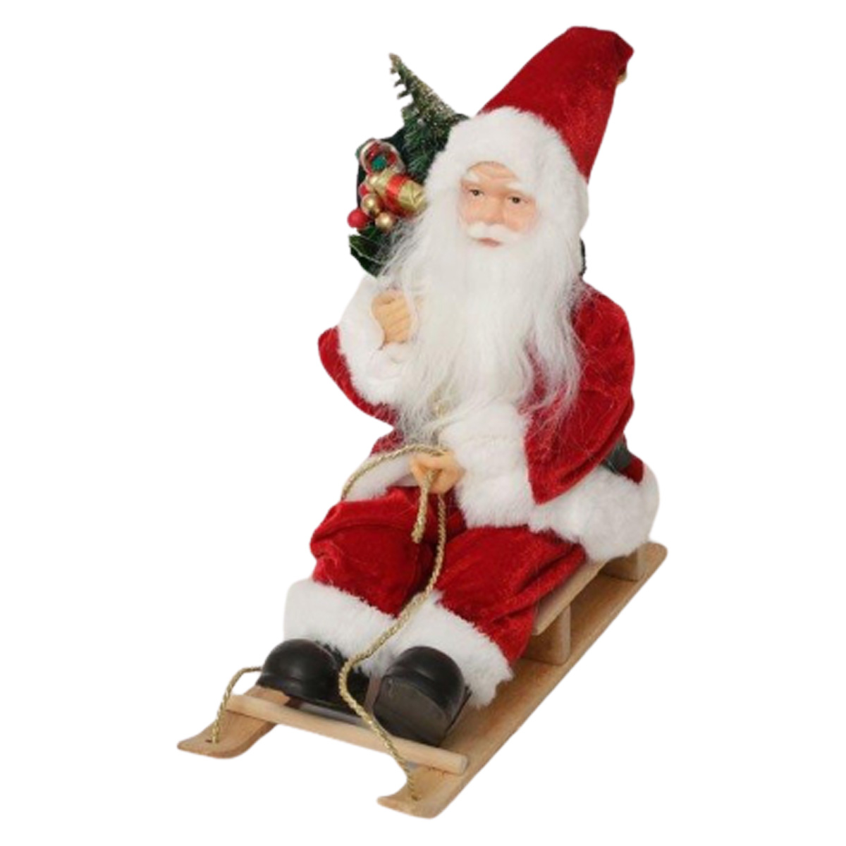 בובת סנטה קלאוס במזחלת 