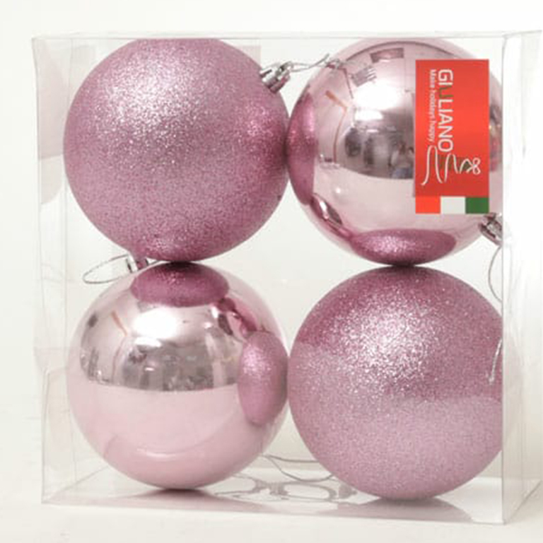 סט 4 כדורי כריסמס 10 סמ