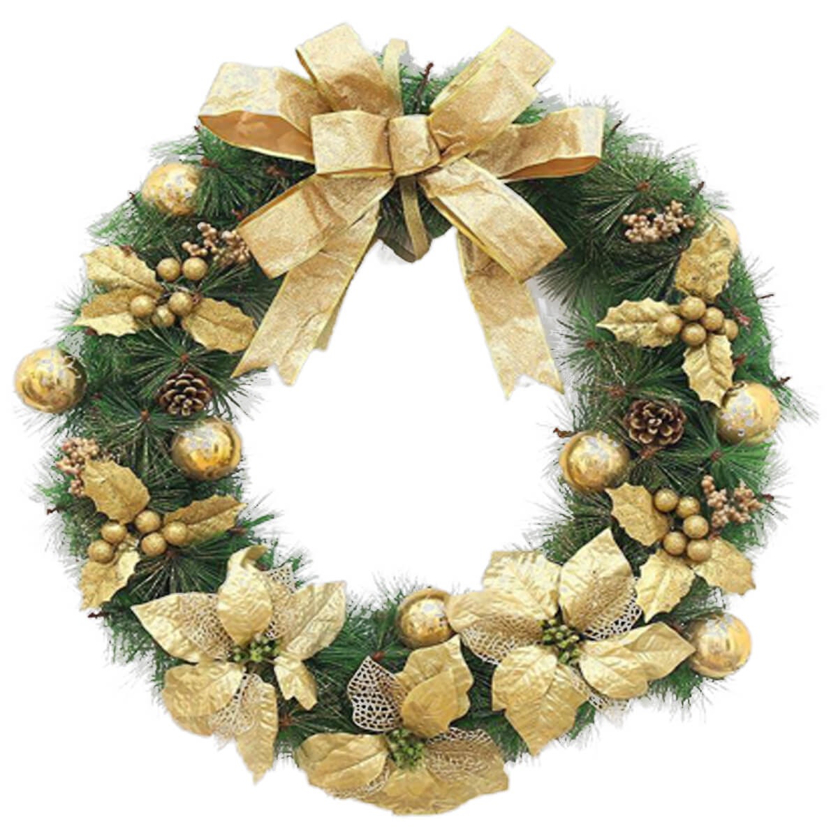 זר תליה לדלת עם אצטרובלים 