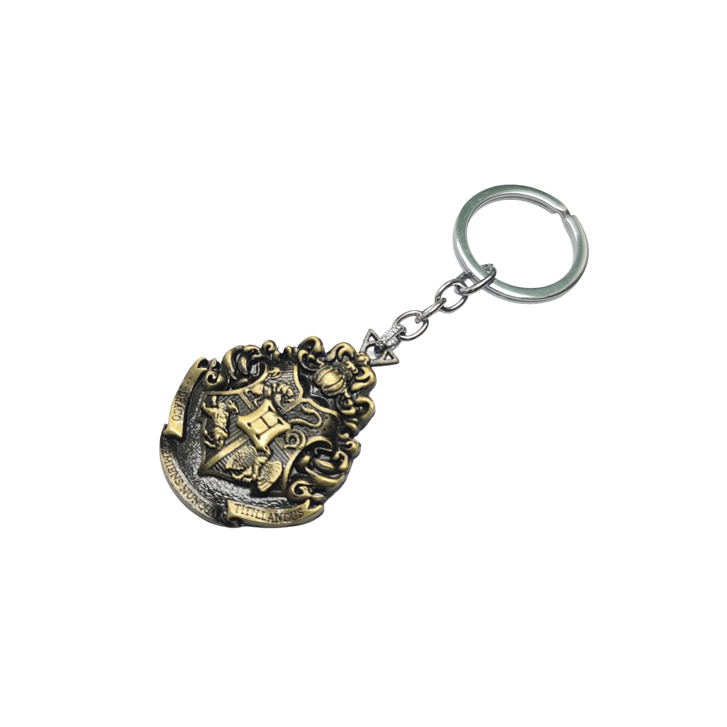 מחזיק מפתחות הוגוורטס ממתכת זהב