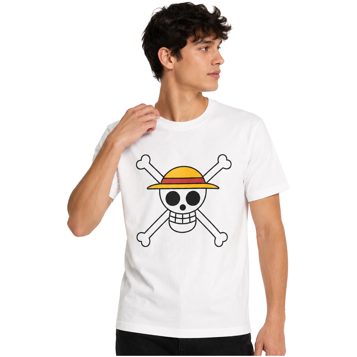 חולצת וואן פיס לבנה Straw Hat