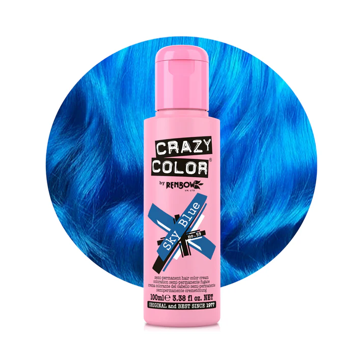 צבע שיער כחול סקיי בלו Sky Blue
