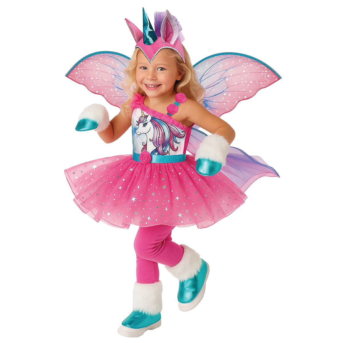 תחפושת חד קרן עם כנפיים לילדות