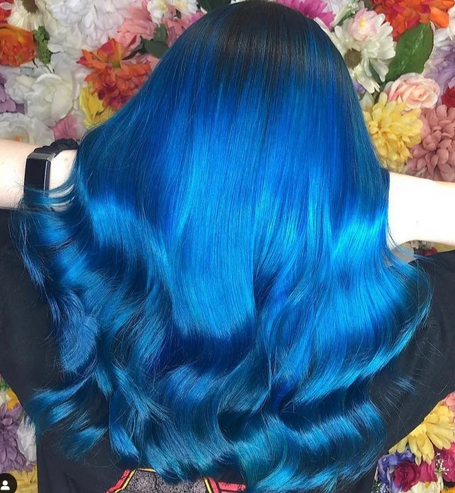 צבע שיער כחול סקיי בלו Sky Blue