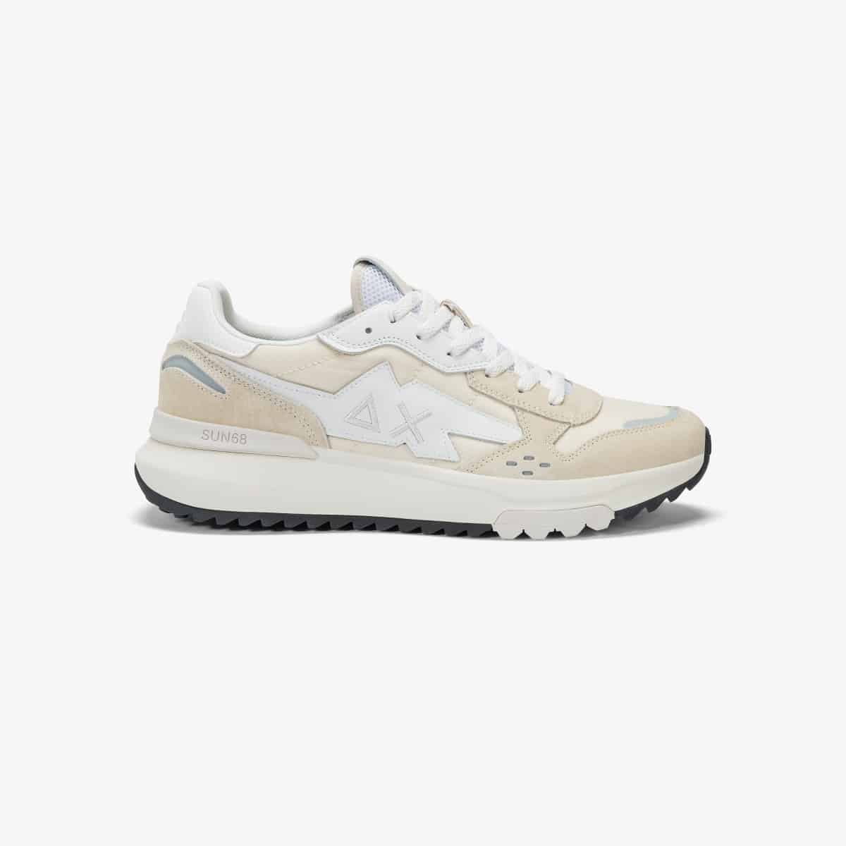 נעלי סניקרס לגבר SUN68 NIKI 2.0 SPORT BIANCO PANNA