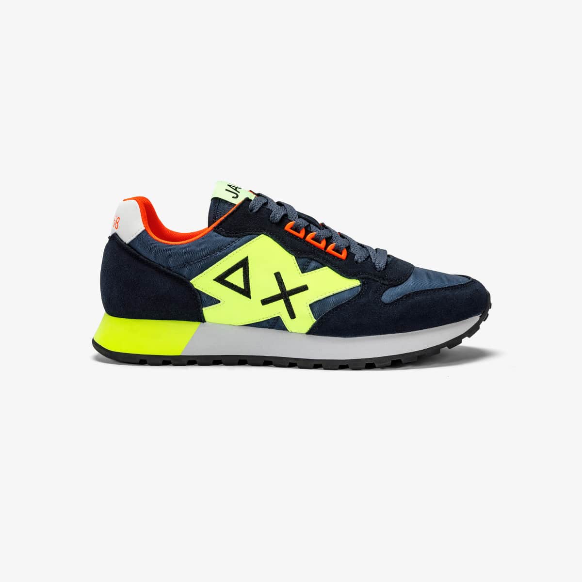 נעלי סניקרס לגבר SUN68 JAKI FLUO - Navy Blue