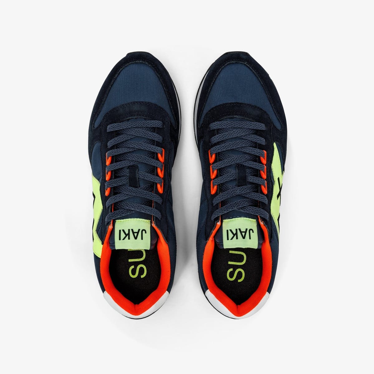 נעלי סניקרס לגבר SUN68 JAKI FLUO - Navy Blue