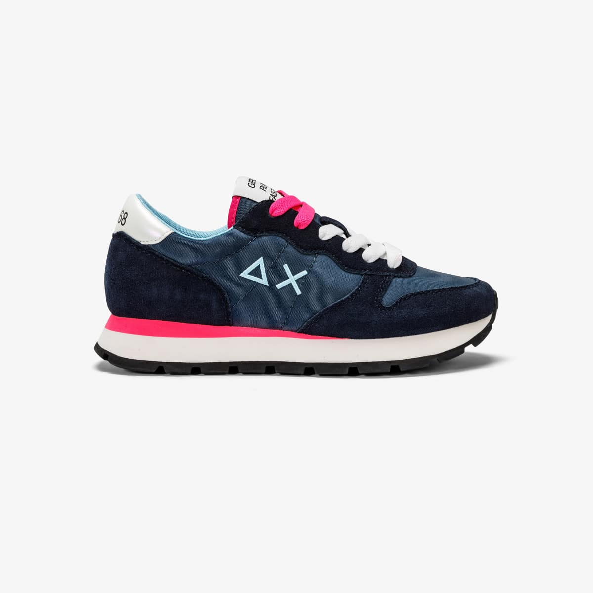 נעלי סניקרס לאישה SUN68 ALLY SOLID NYLON - Navy Blue