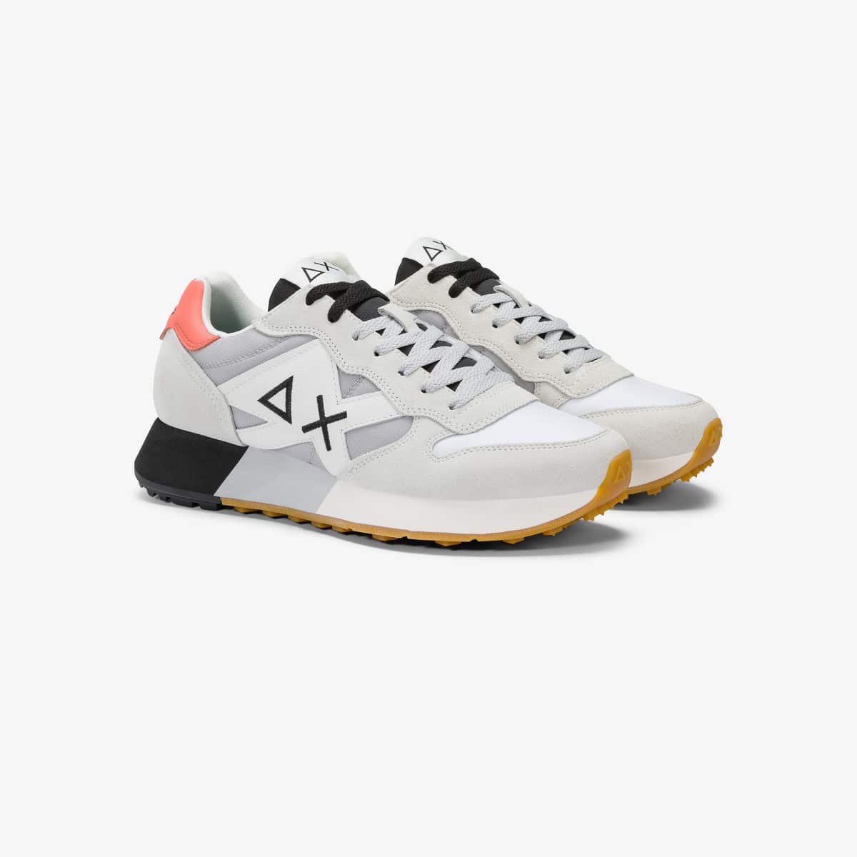 נעלי סניקרס לגבר SUN68 JAKI 2.0 BICOLOR WHITE LIGHT GREY