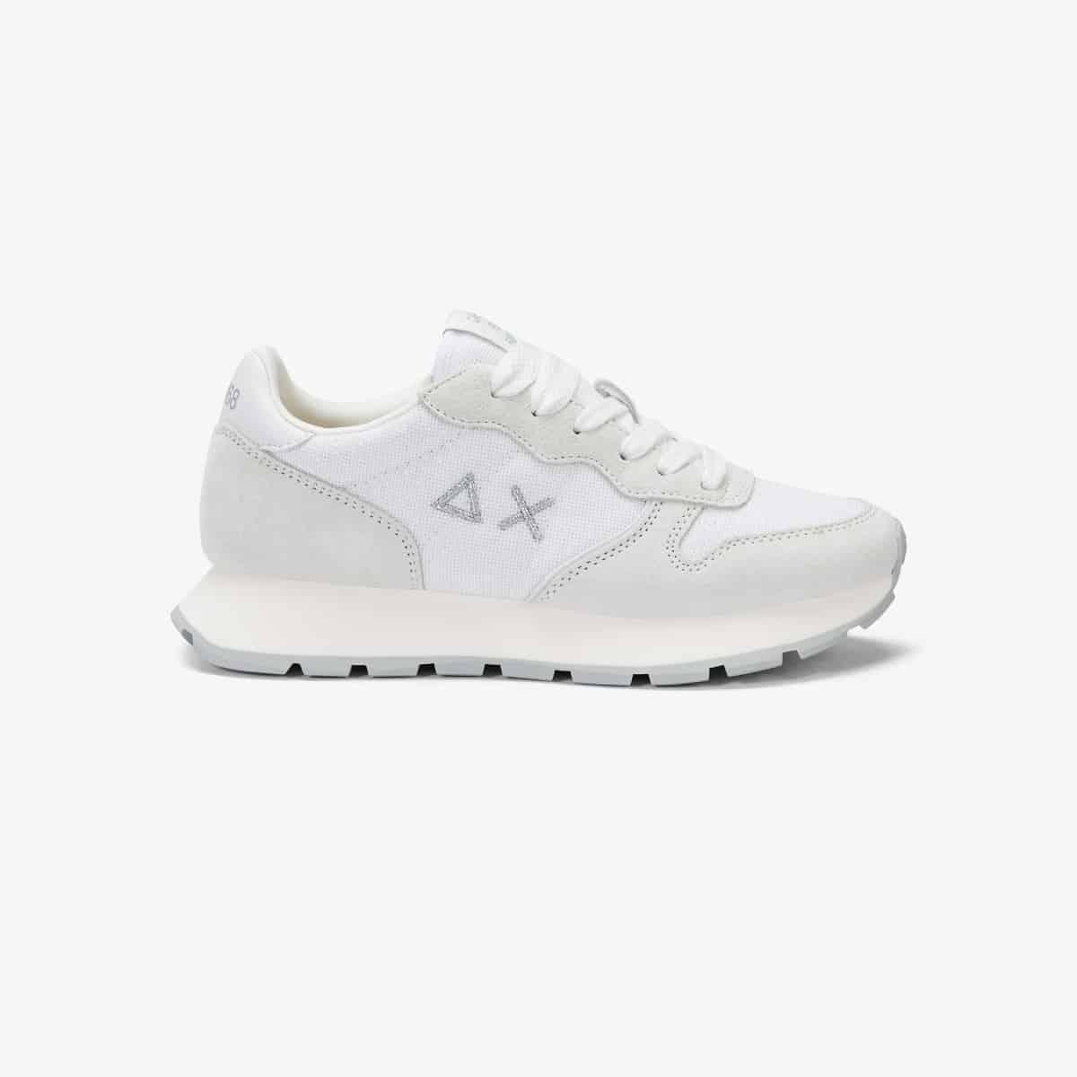נעלי סניקרס לאישה SUN68 ALLY GLITTER TEXTILE WHITE