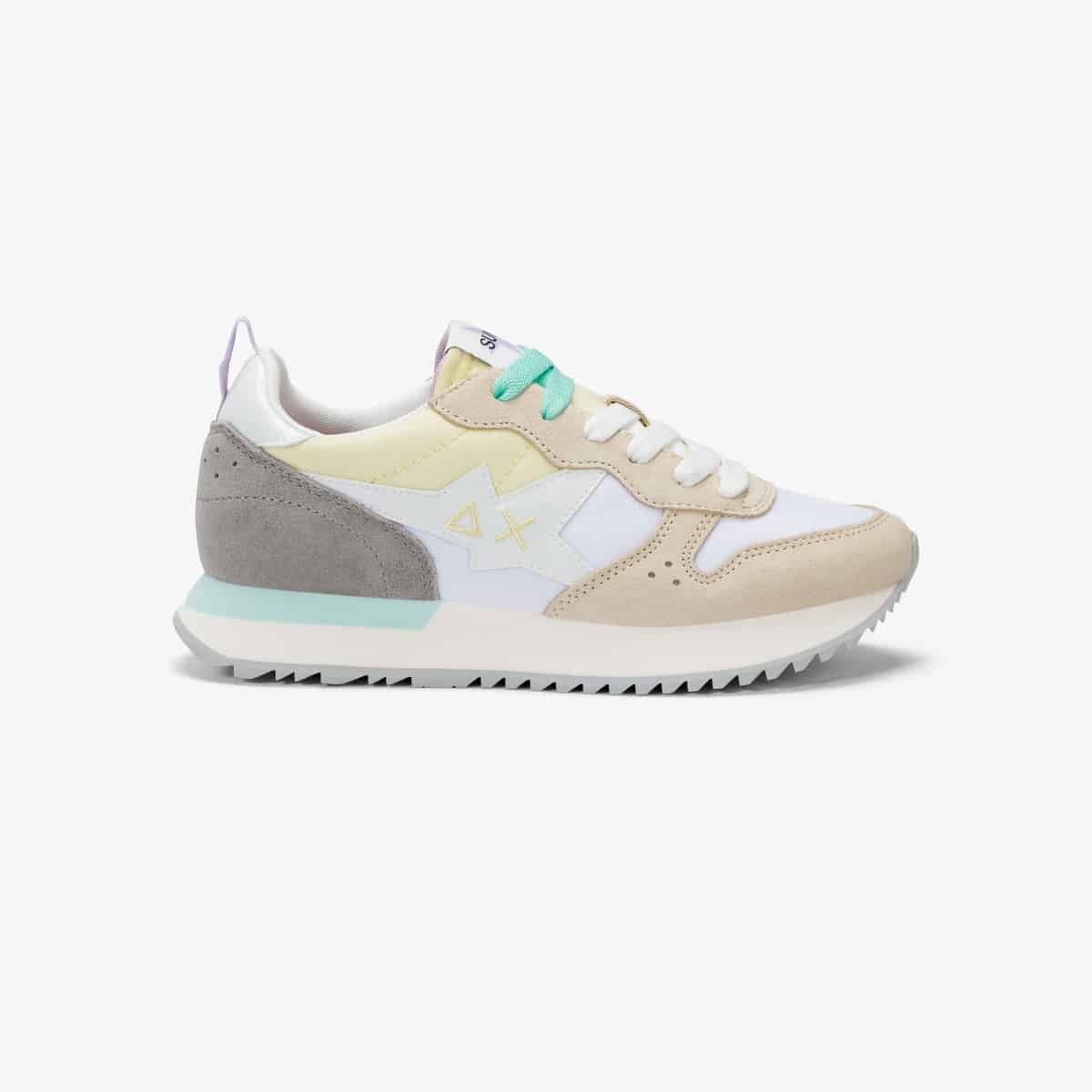 נעלי סניקרס לאישה SUN68 STARGIRL MULTICOLOR OFF WHITE