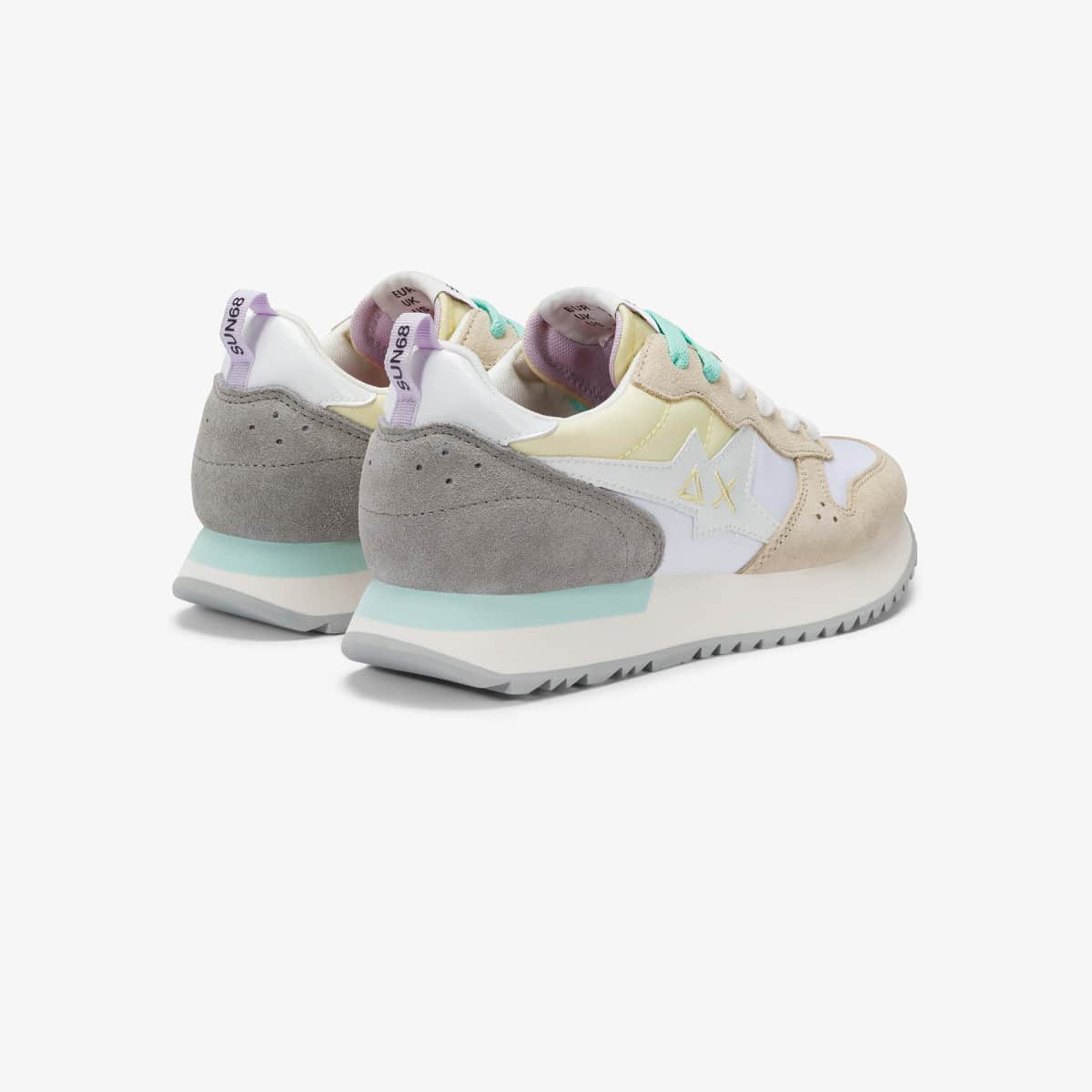 נעלי סניקרס לאישה SUN68 STARGIRL MULTICOLOR OFF WHITE