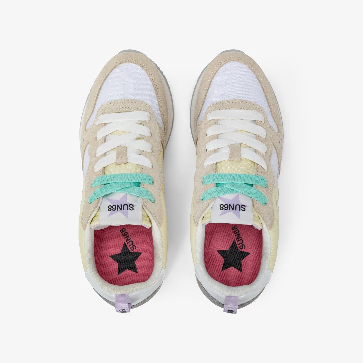 נעלי סניקרס לאישה SUN68 STARGIRL MULTICOLOR OFF WHITE