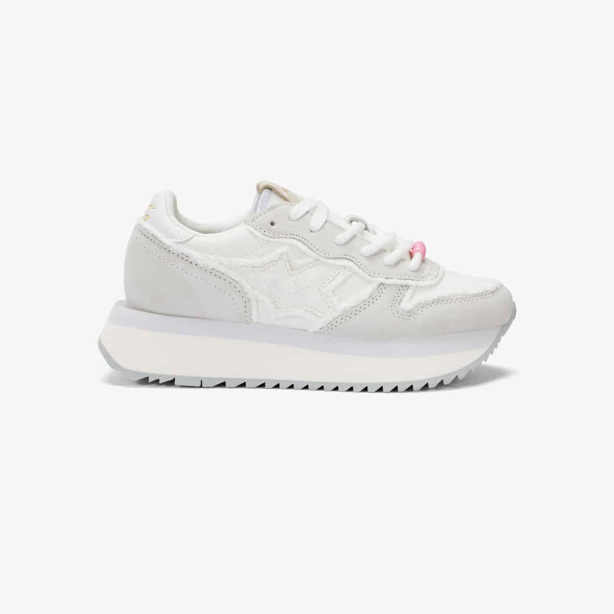 נעלי סניקרס לאישה SUN68 BIG STARGIRL CANVAS OFF WHITE