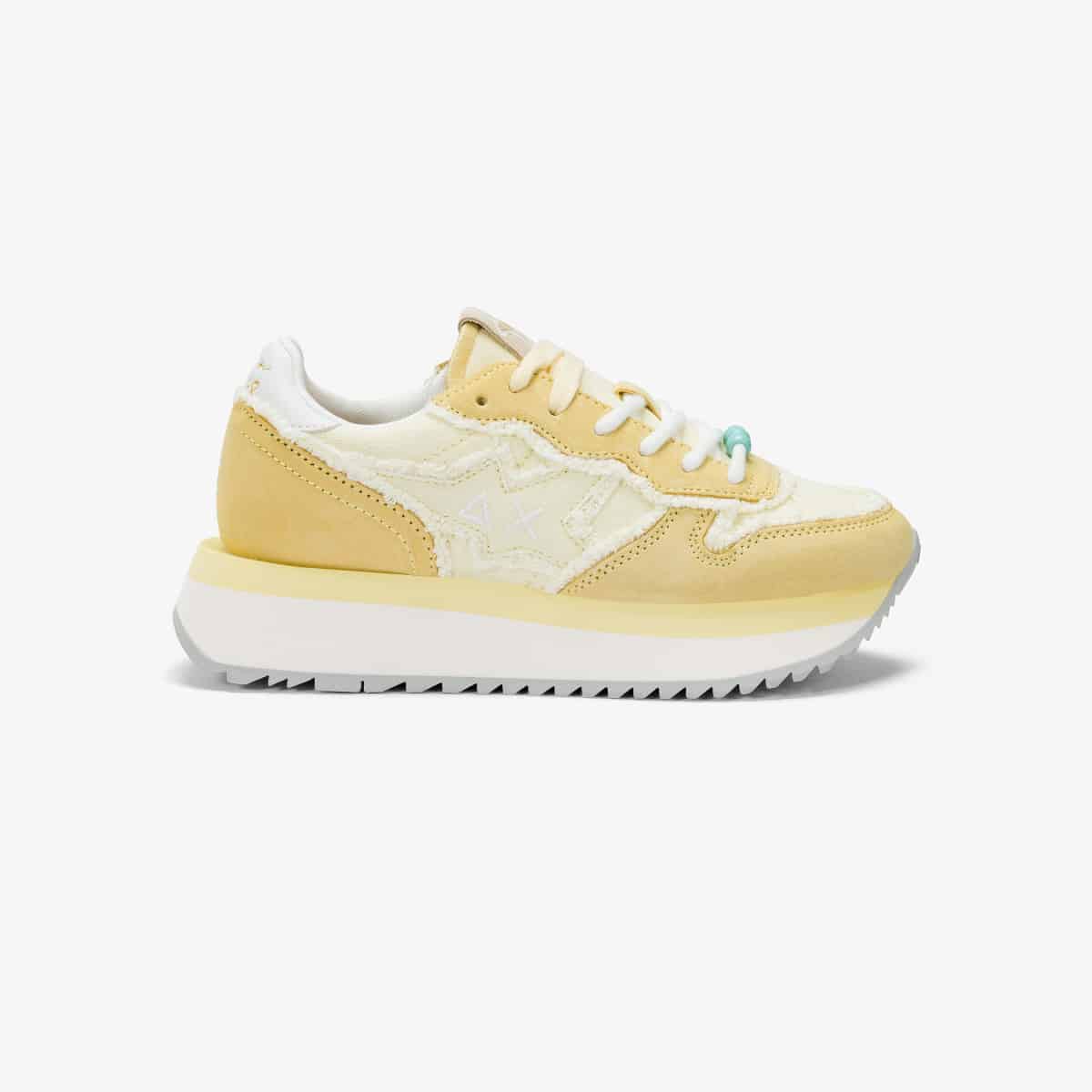 נעלי סניקרס לאישה SUN68 BIG STARGIRL CANVAS LEMON