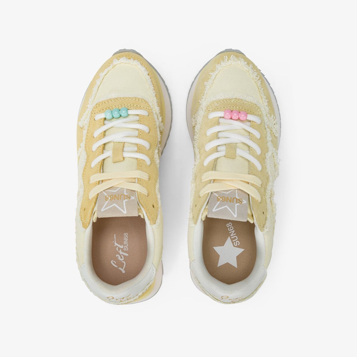 נעלי סניקרס לאישה SUN68 BIG STARGIRL CANVAS LEMON