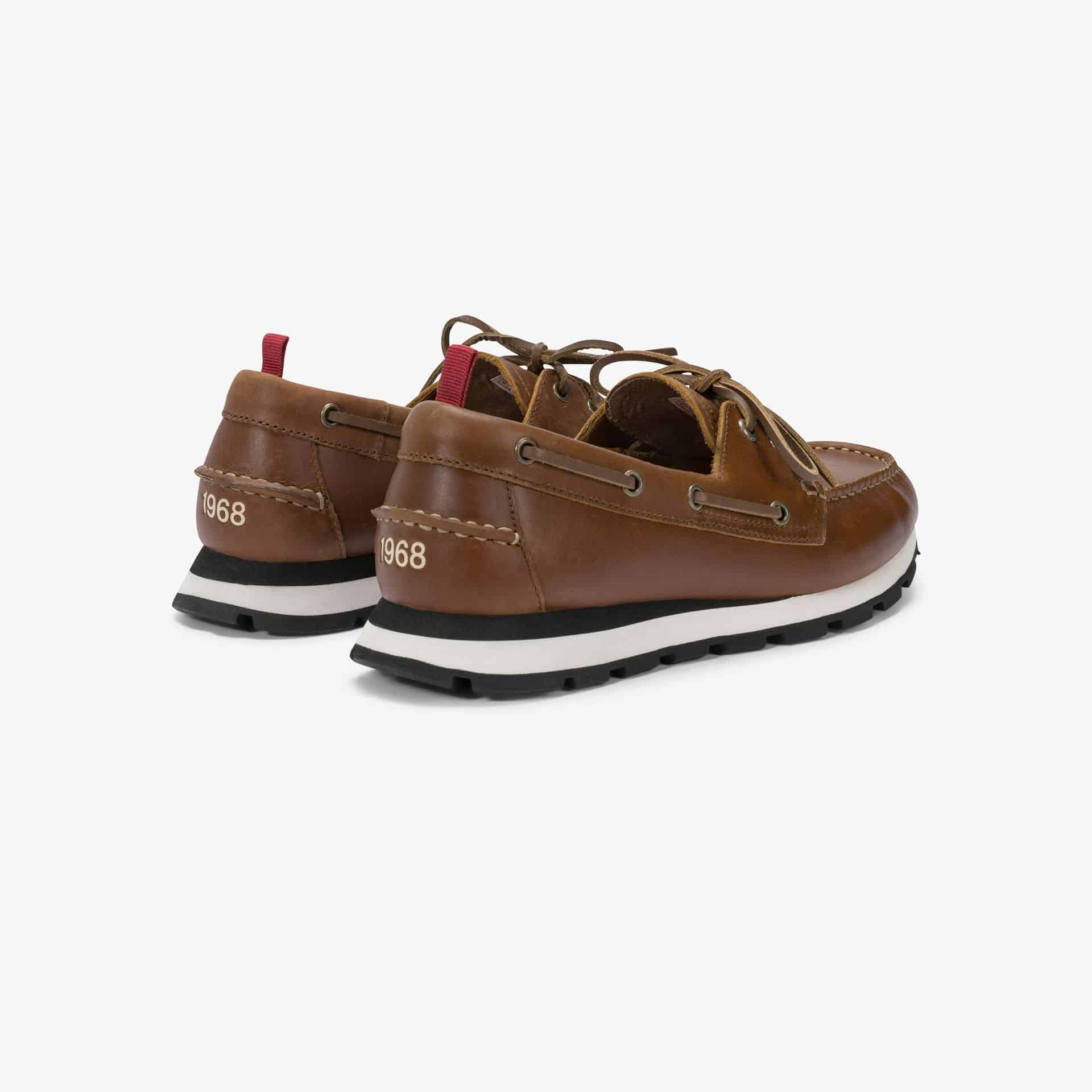 מוקסינים לגבר SUN68 TOM BARCA LEATHER- BROWN