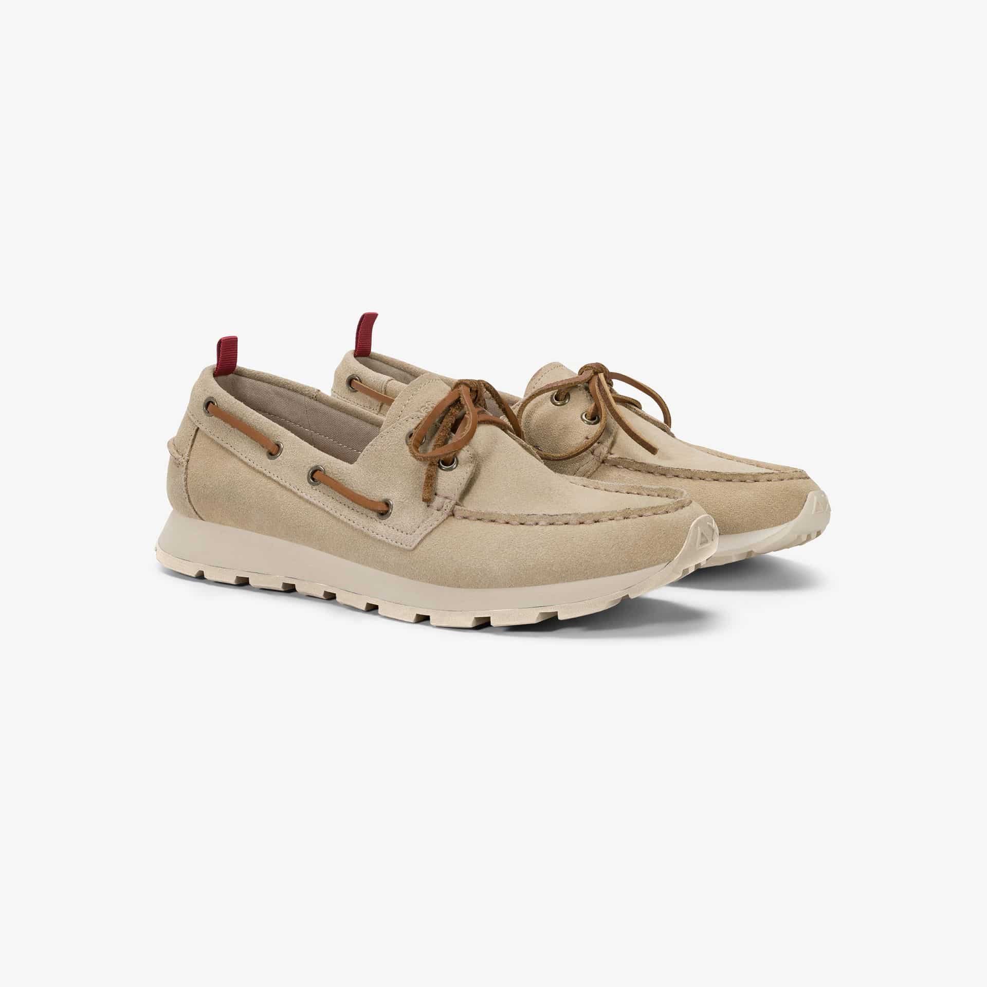 מוקסינים לגבר SUN68 TOM BARCA SUEDE- BEIGE