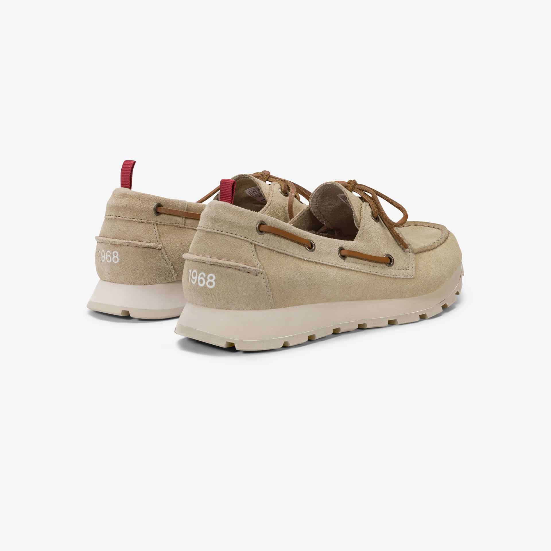 מוקסינים לגבר SUN68 TOM BARCA SUEDE- BEIGE